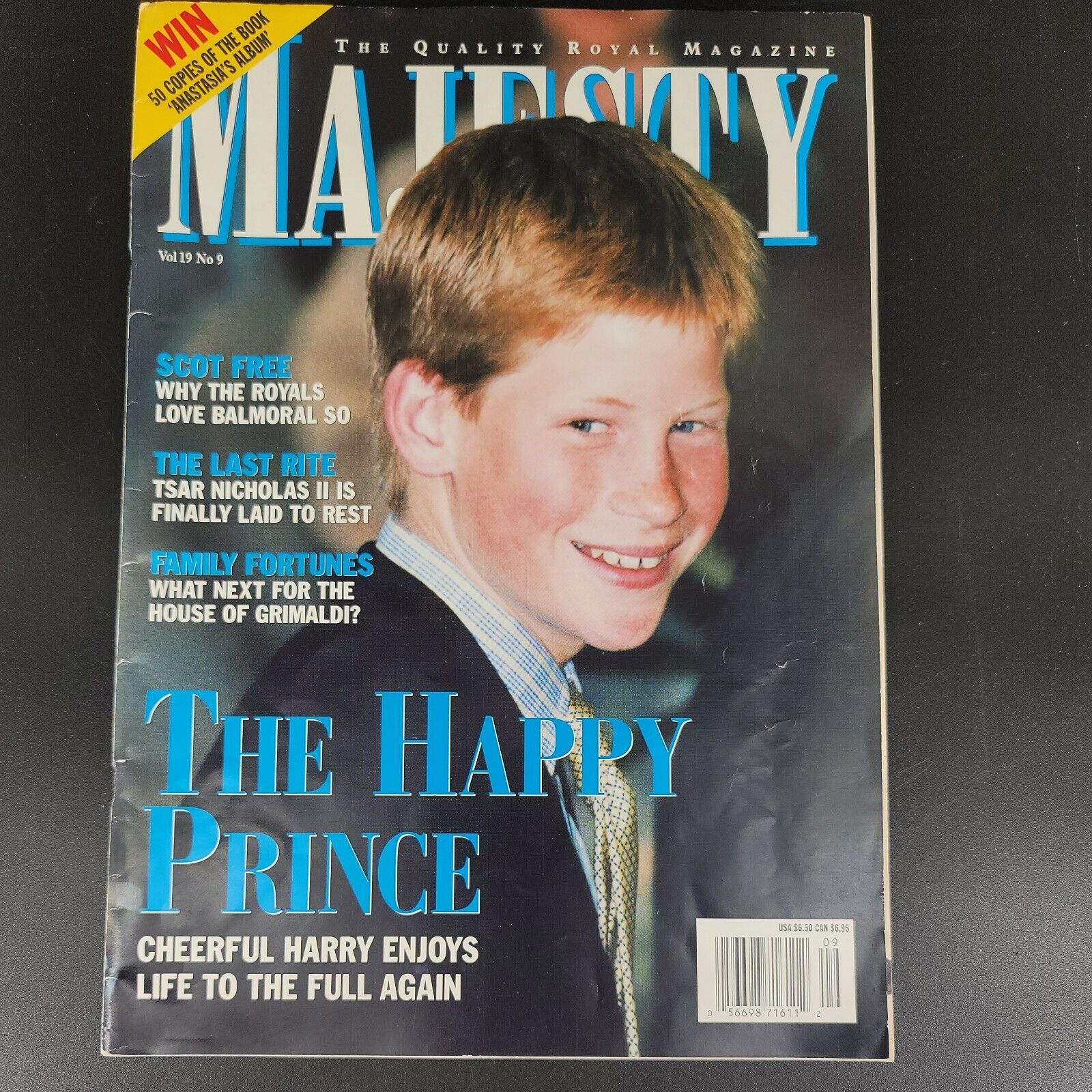 MAJESTY The Quality Royal Magazine Vol 19 # 9 September 1998 Prince Harry. Good