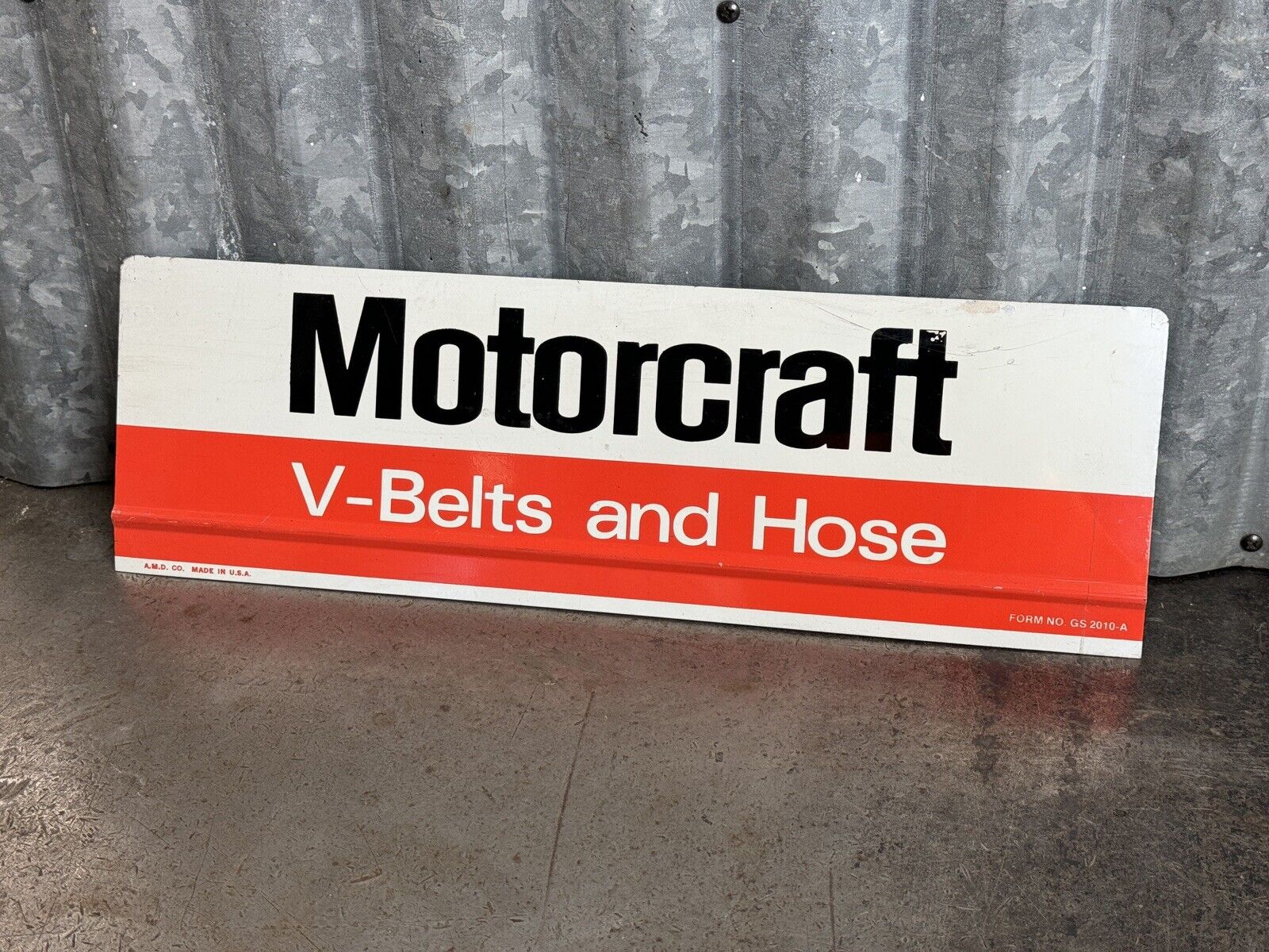 NOS Motorcraft V-Belts and Hoses Sign Vintage Ford Advertising Autolite Vintage