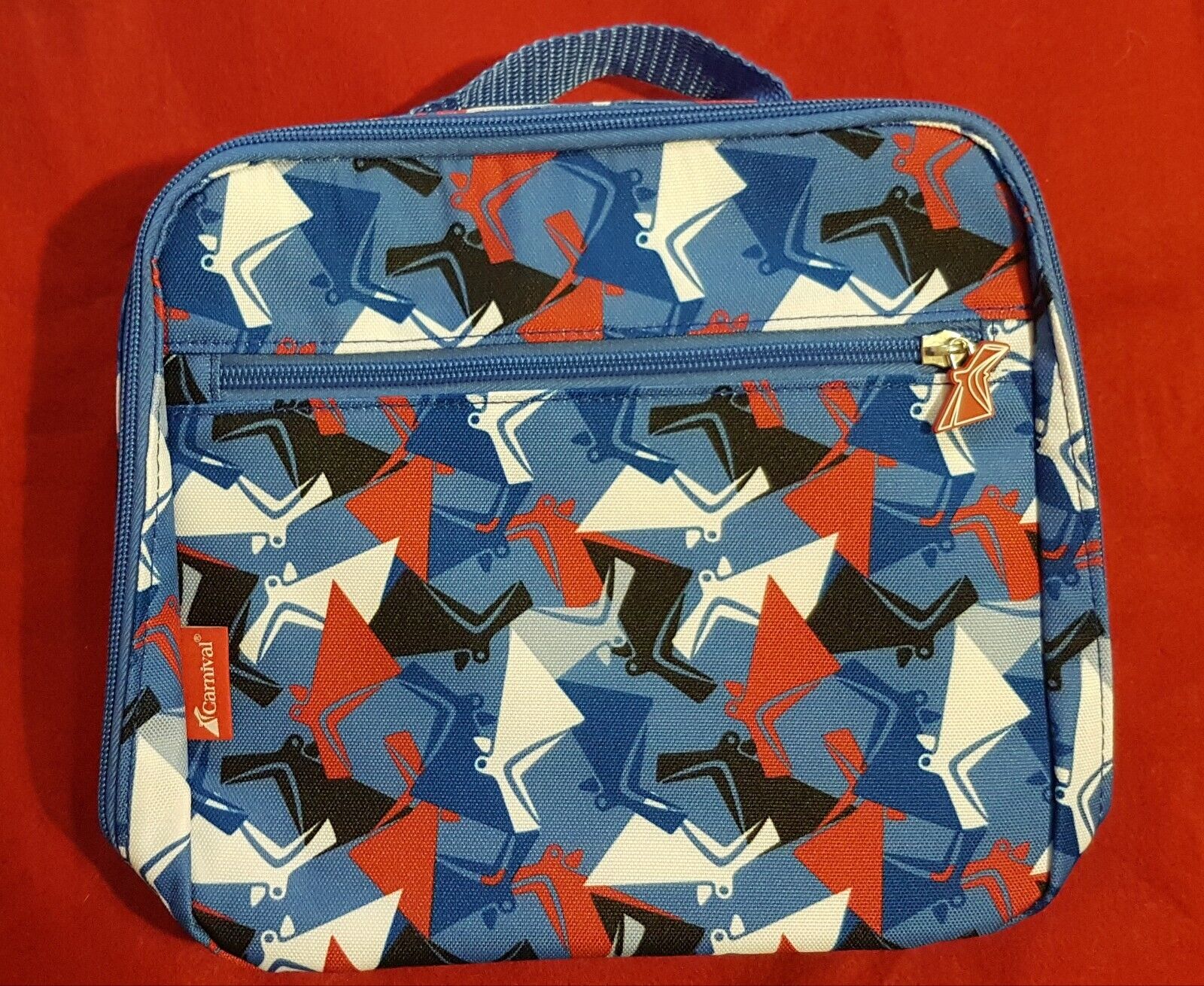Carnival Cruise Line  insulated & zippered soft lunch snack bag funnel print NEW