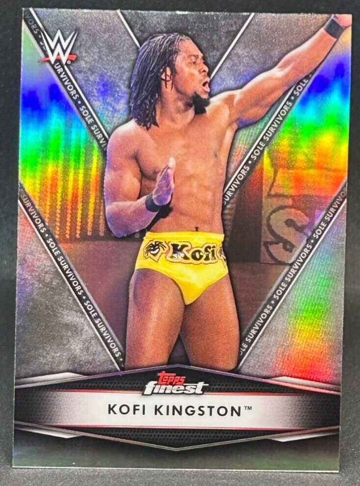 2021 Topps Finest SS-5 Kofi Kingston WWE Sole Survivors
