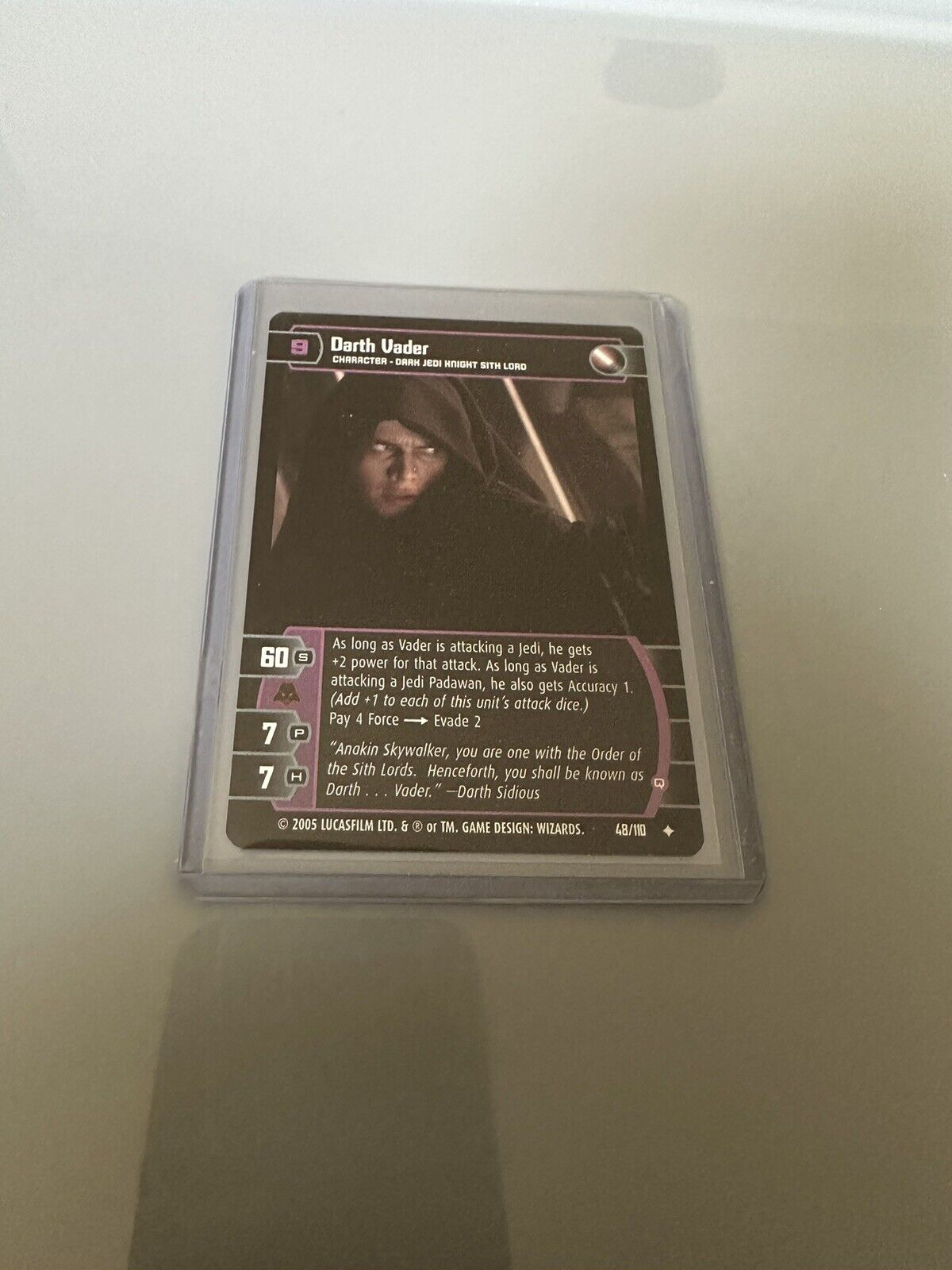 Mega Rare 2005 Star Wars Trading Card Game Darth Vader Card