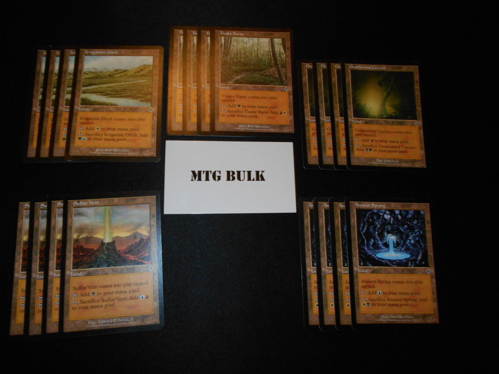 20 Card Sacrifice Tri-Land - Invasion - NM/SP -4x of each - Sets - Magic MTG FTG