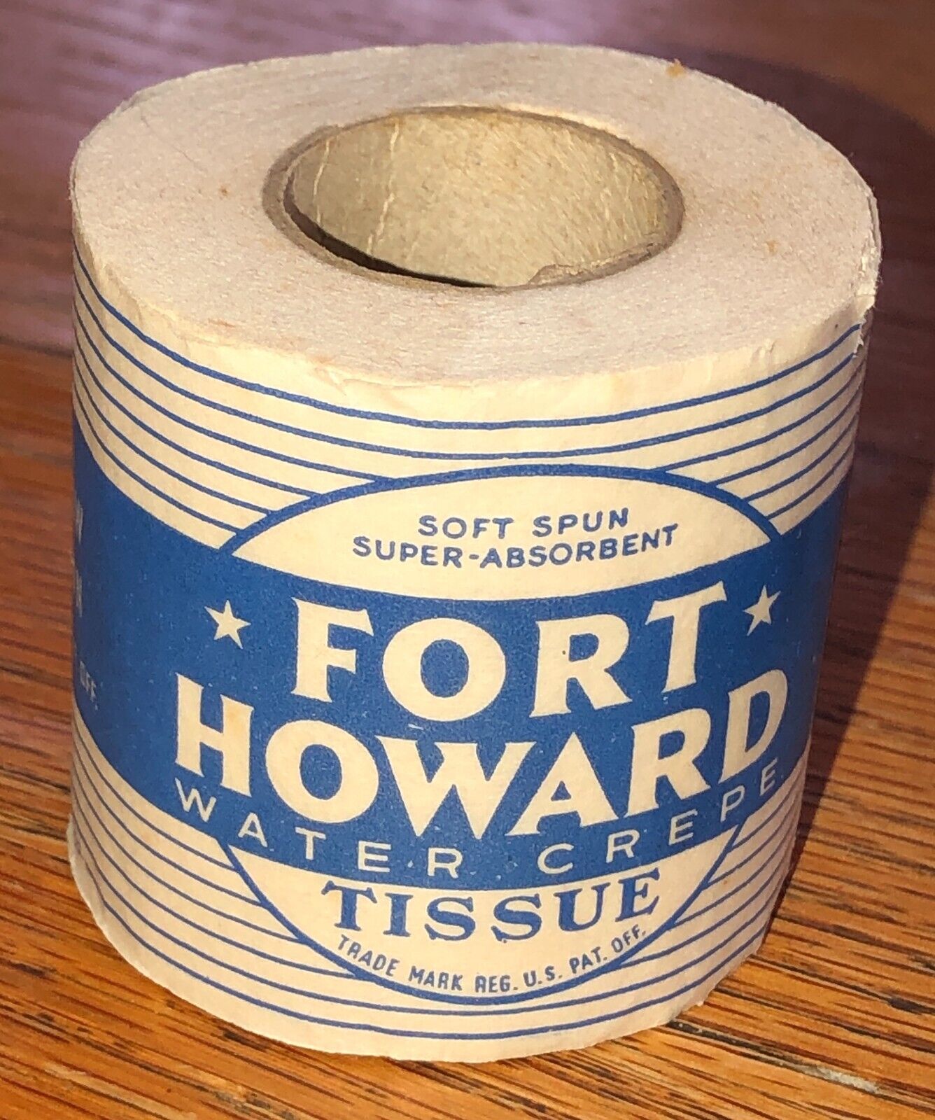 Vintage Toilet Paper Roll Salesman Sample Fort Howard Water Crepe 1932 NOS
