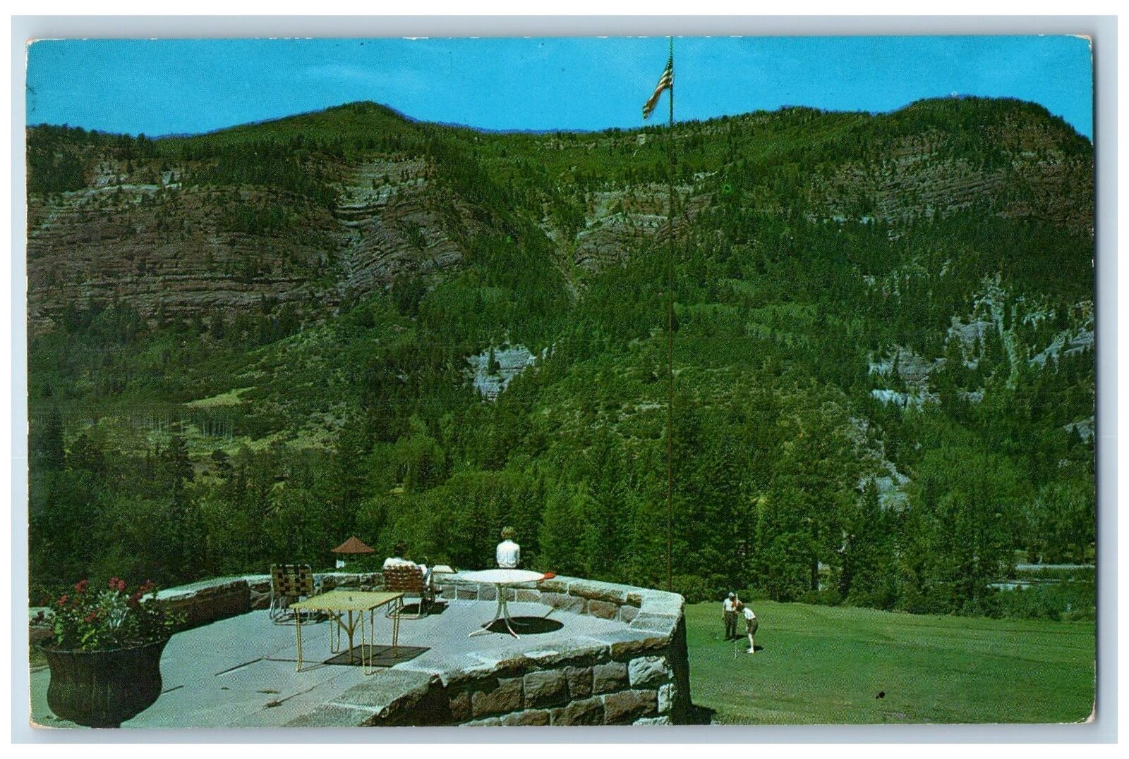 c1950's Redstone Country Club Patio & Golf Course Redstone Colorado CO Postcard