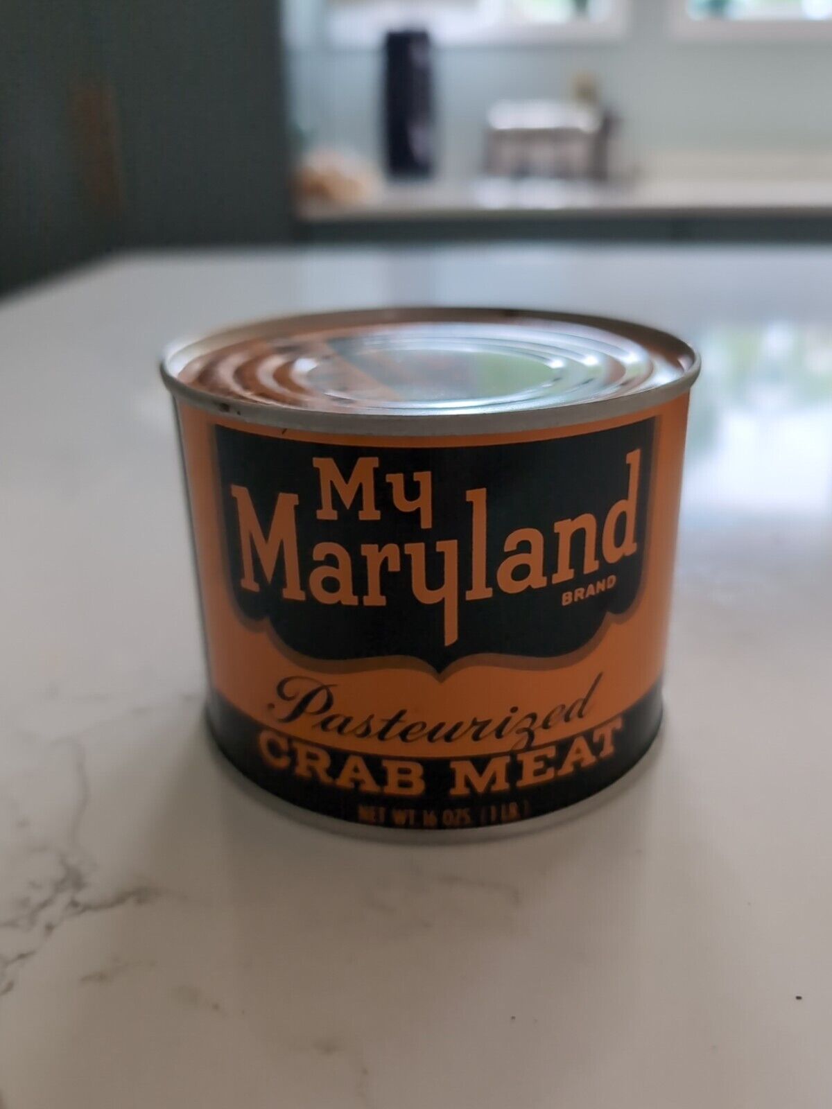 Vintage NOS My Maryland Brand Pasteurized Crab Meat 16 Oz. Tin