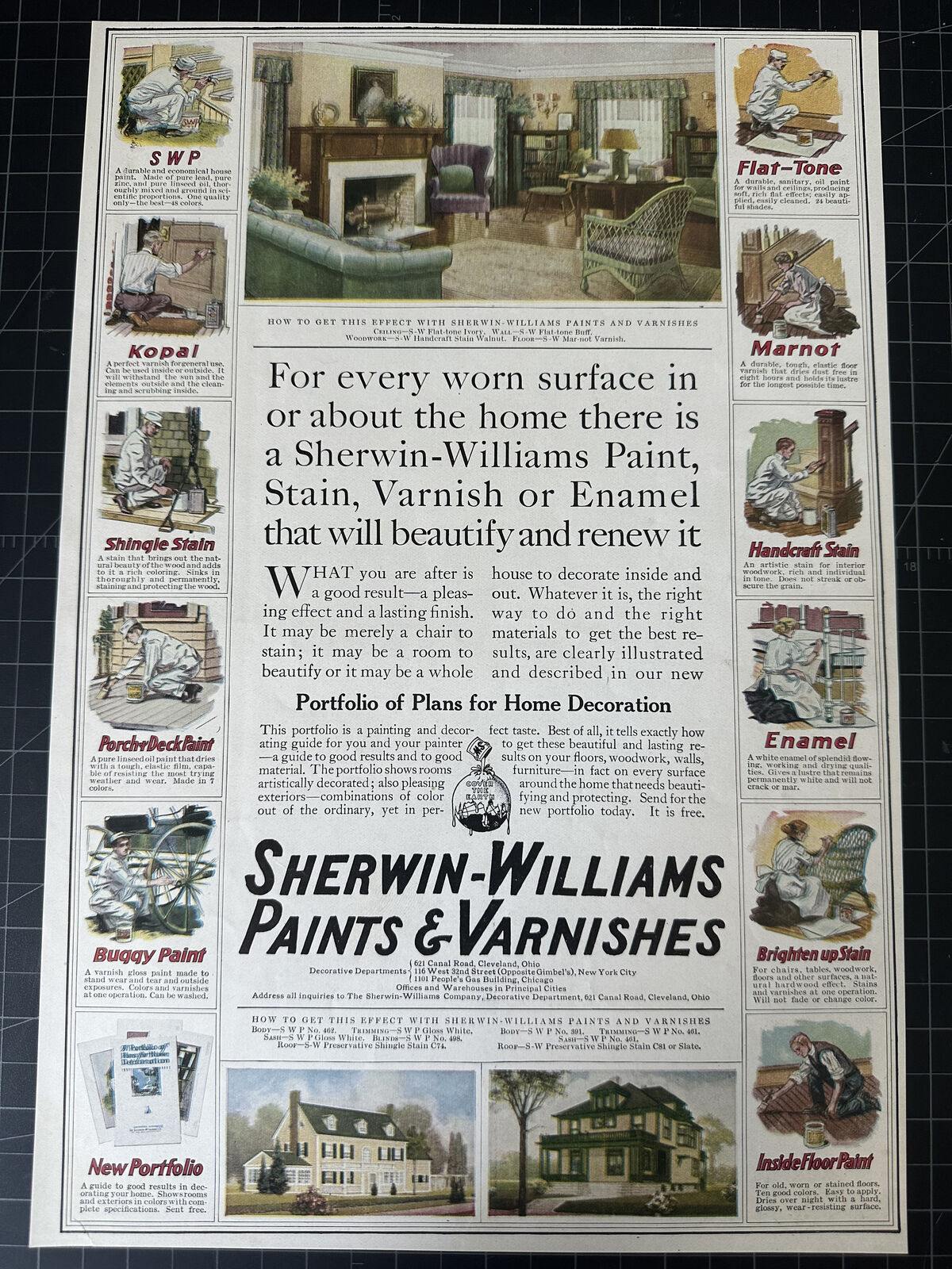 Antique 1912 Sherwin-Williams Paints Print Ad