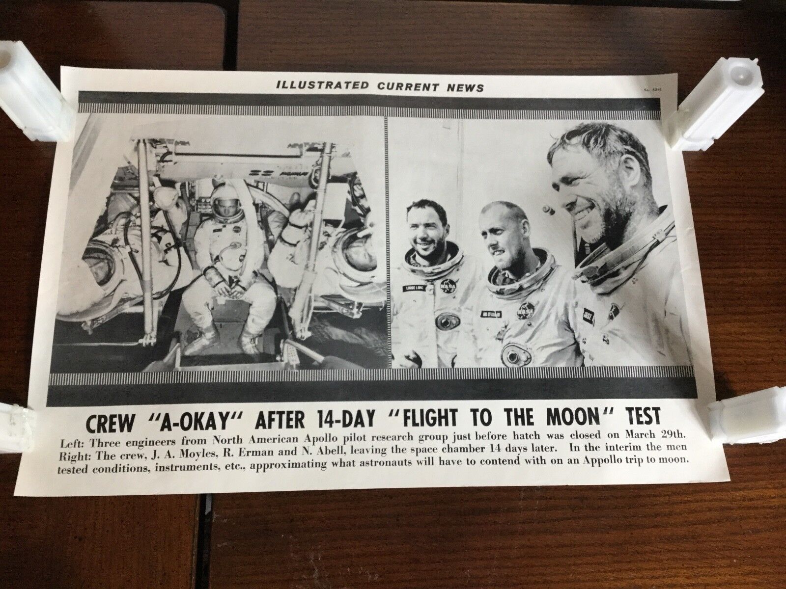 Illustrated Current News - 14 Day Flight to Moon Test Apollo Erman Abell Moyles