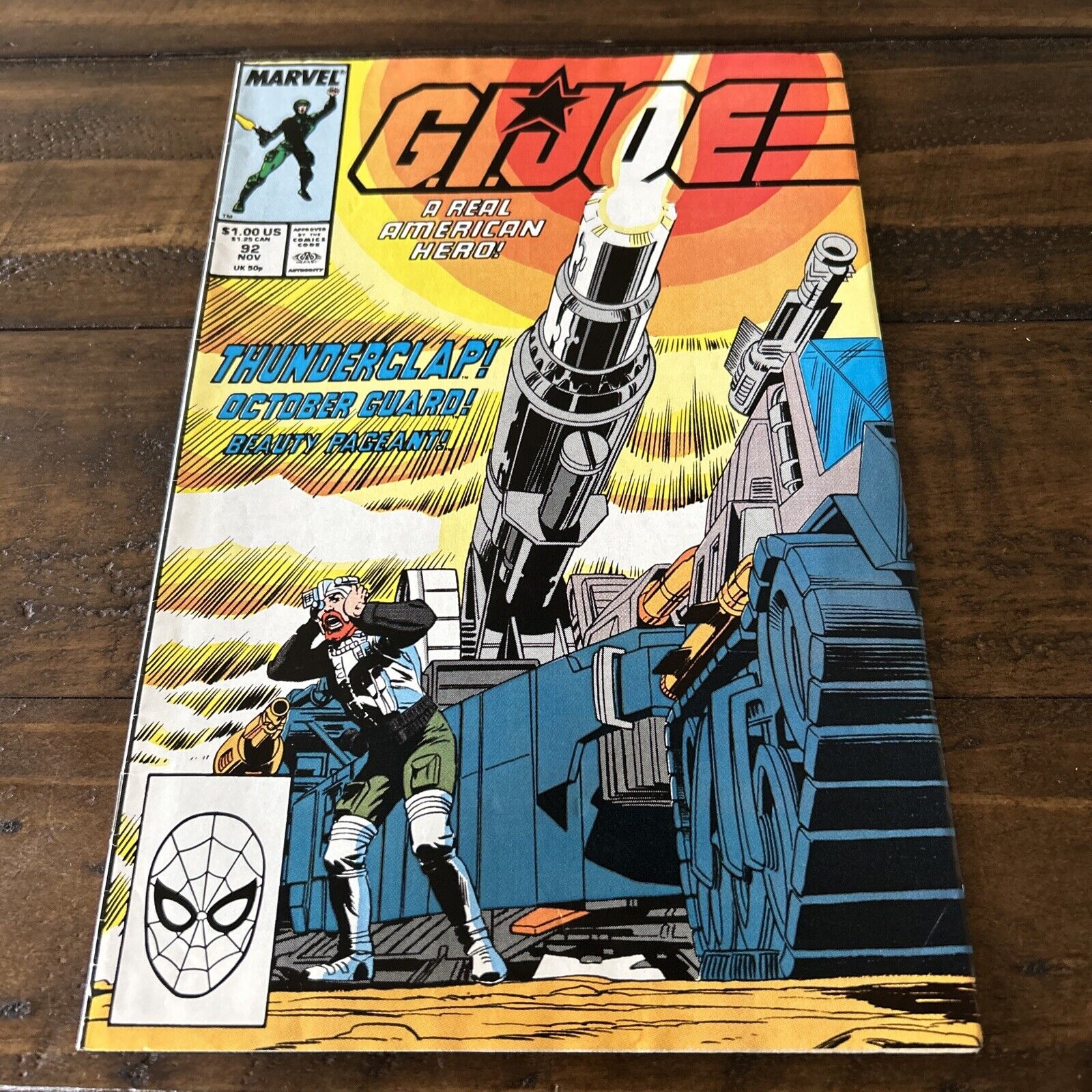 Marvel Comic 1989 G.I. Joe Issue 92 Thunderclap