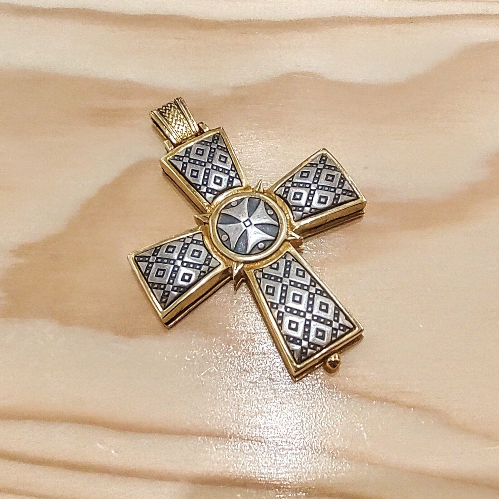Sterling Silver Orthodox Cross for Relics Catholic Crucifix