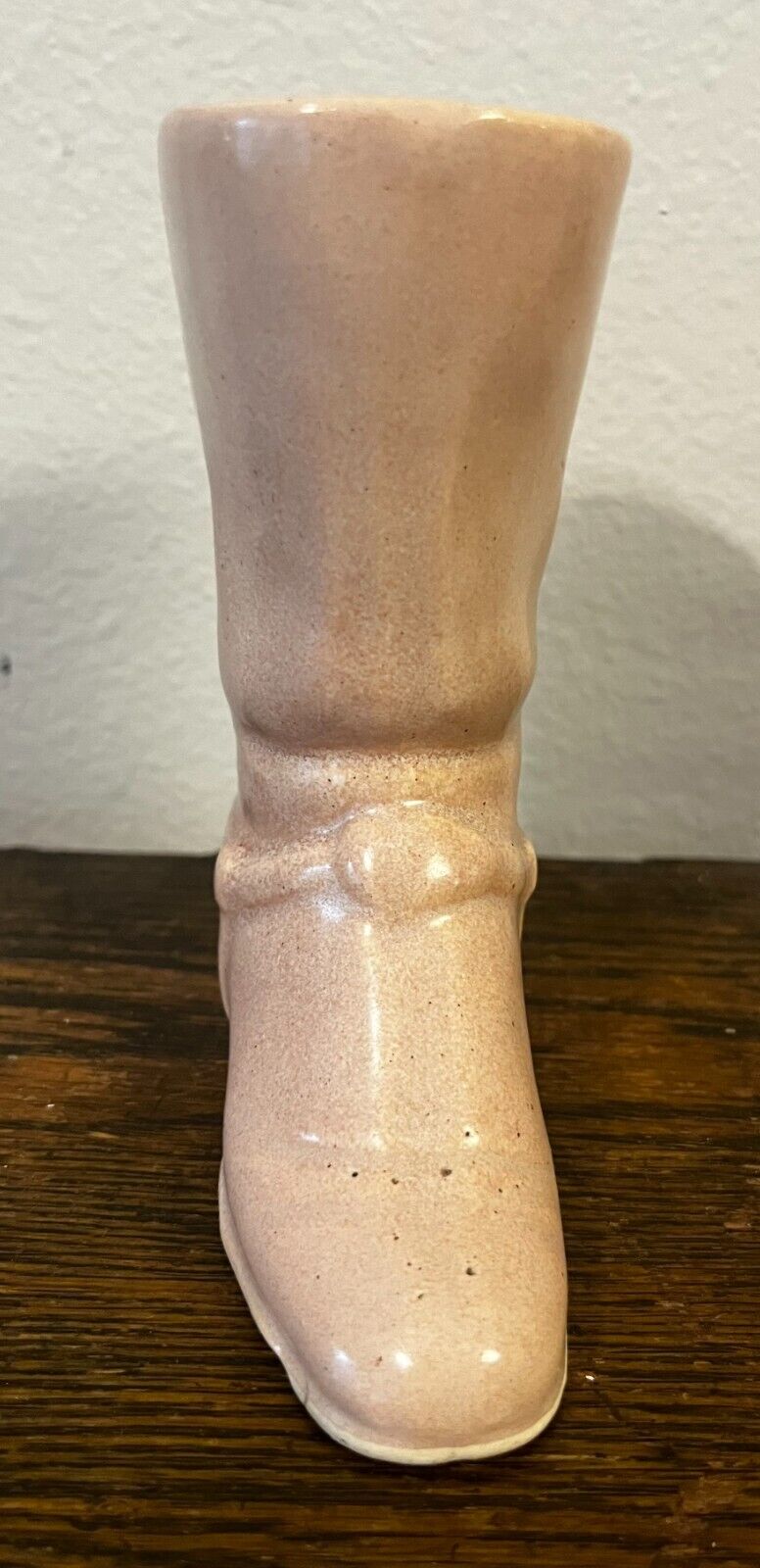 Vintage 1965 Pink Boot Ceramic Flower Vase - Used Good Condition 4.5 \