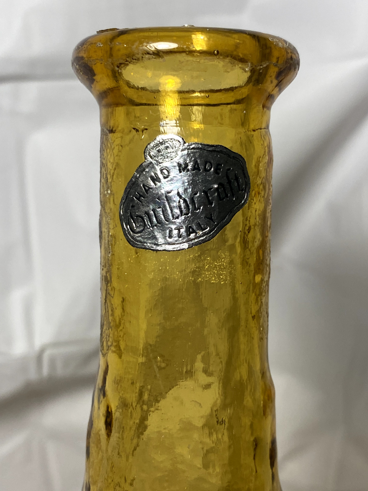 Vintage 16” Guildcraft Empoli Amber Genie bottle.