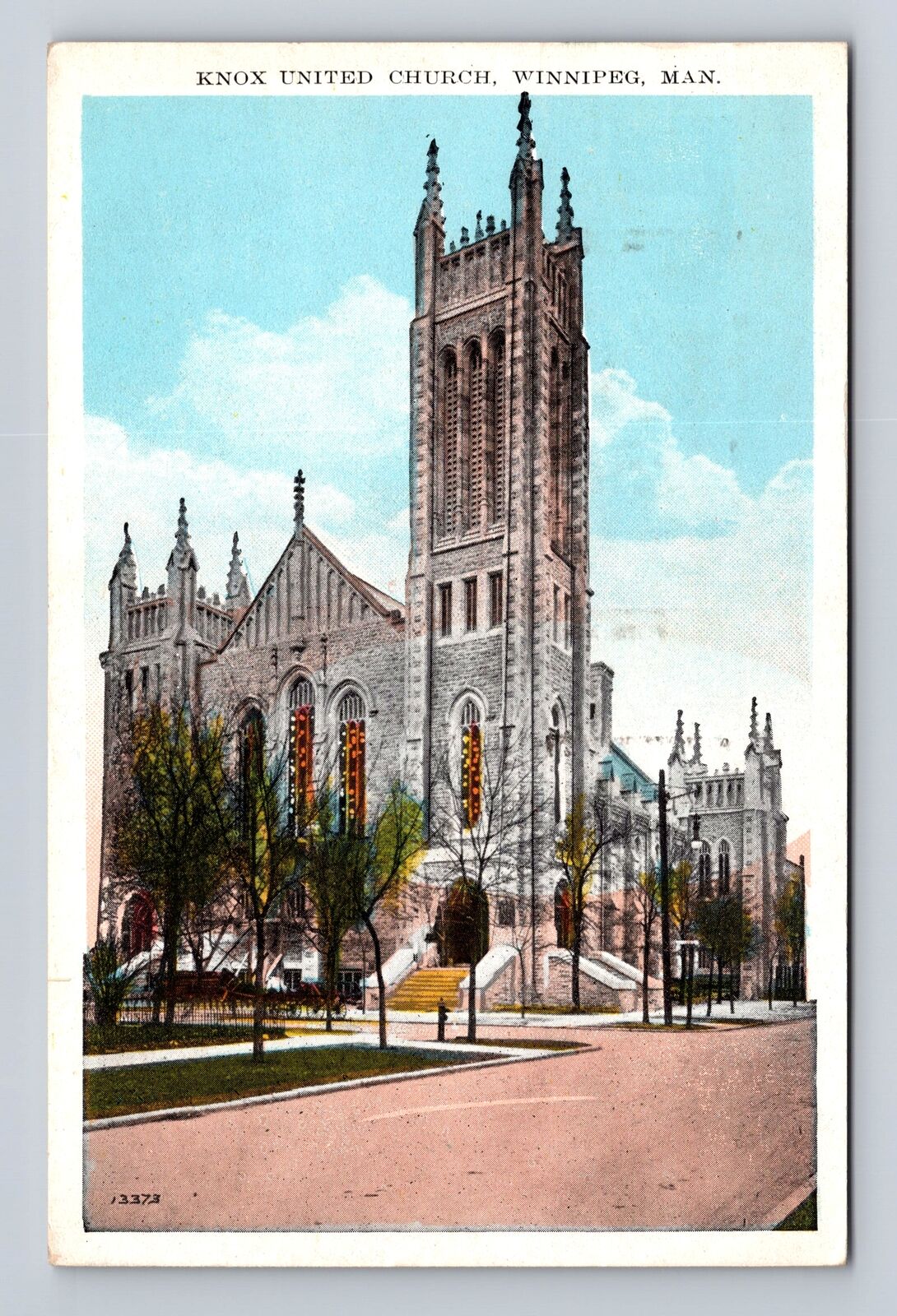Winnipeg Manitoba- Canada, Knox United Church, Religion, Vintage c1929 Postcard