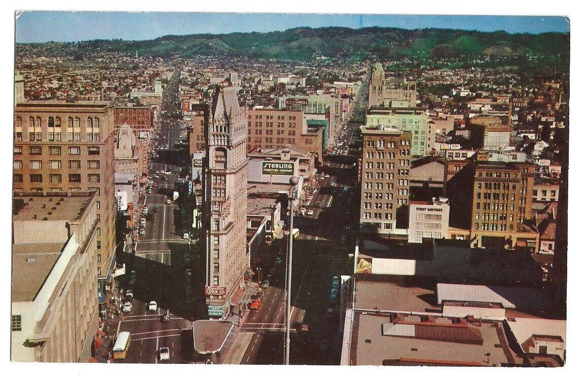 Oakland CA Postcards California Broadway & Telegraph Downtown