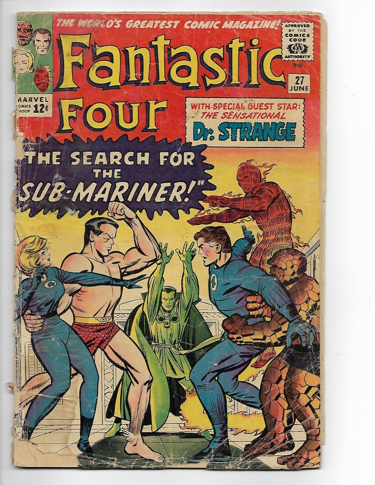 Fantastic Four #27  Fair Condition, 1964, Dr. Strange / Sub-Mariner