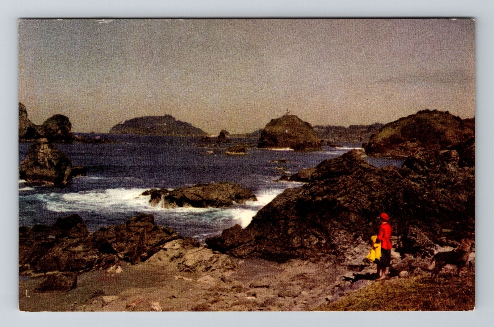 Trinidad CA-California, Trinidad Head Rocky Promontory, Antique Vintage Postcard
