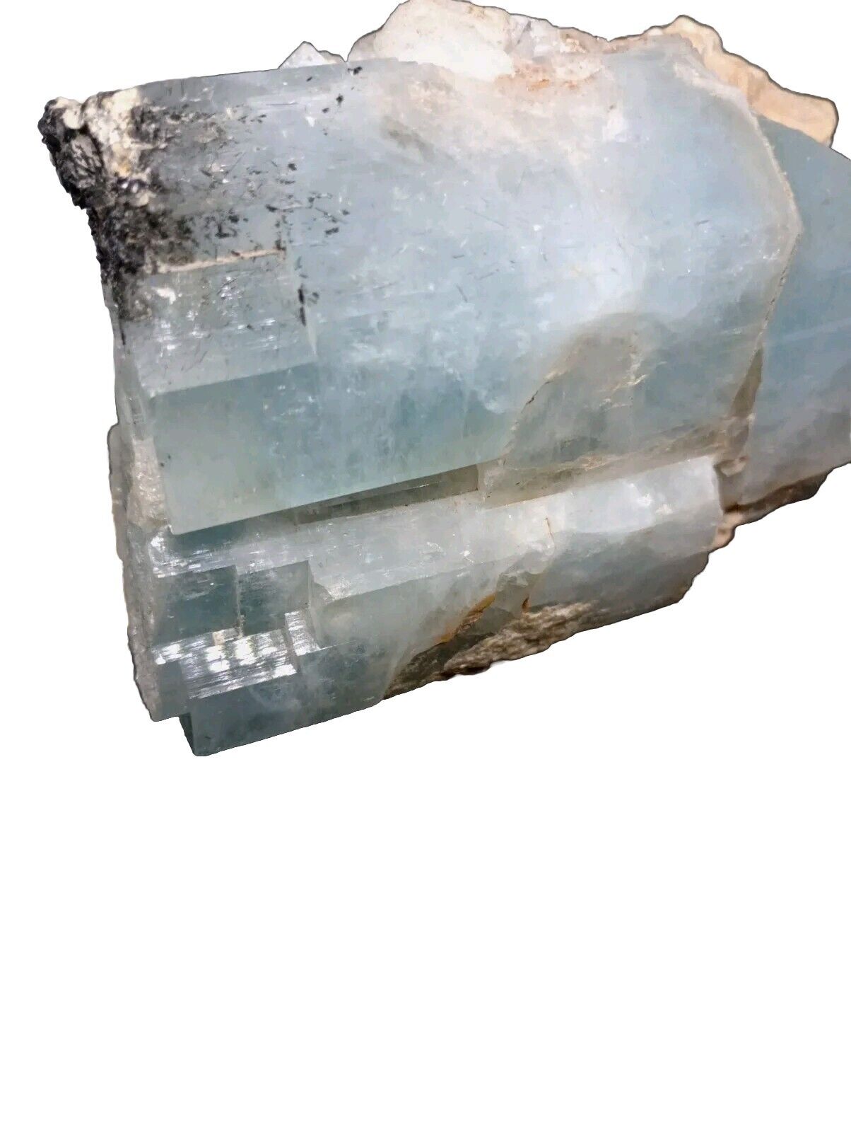 🔥 Aquamarine Specimen 630GR Large Double Baryl Mineral Display Meditation 