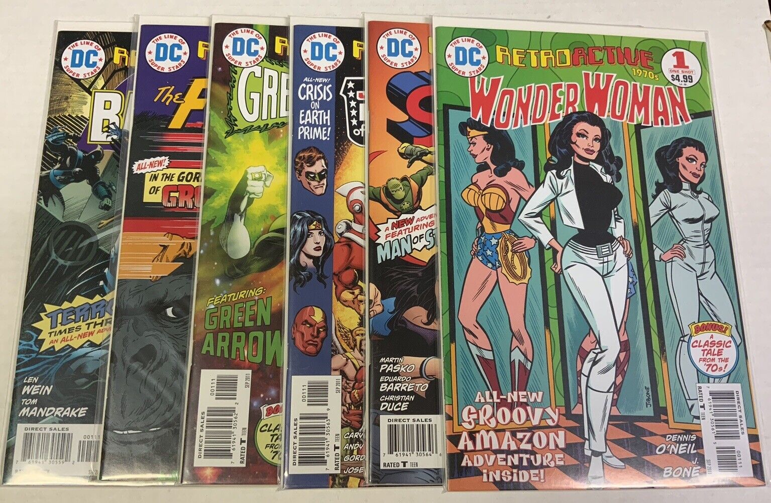 DC Retroactive #1 Batman, Superman, Wonder Woman, JLA, Flash, Green Lantern Set