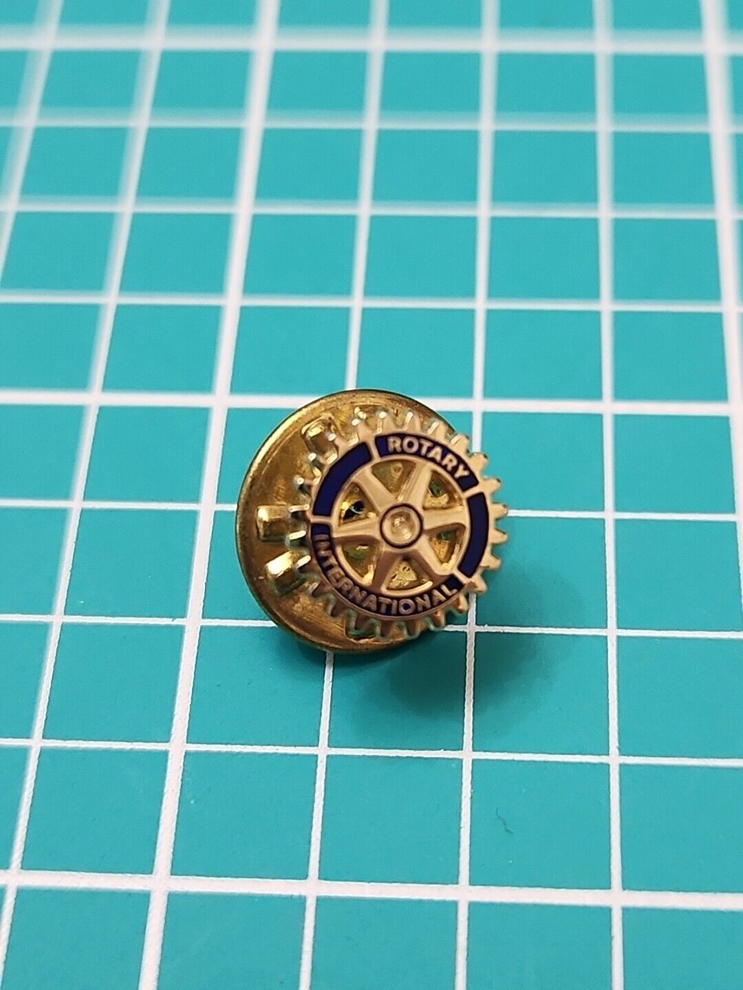 Vtg Rotary International Gold Tone Lapel Pin
