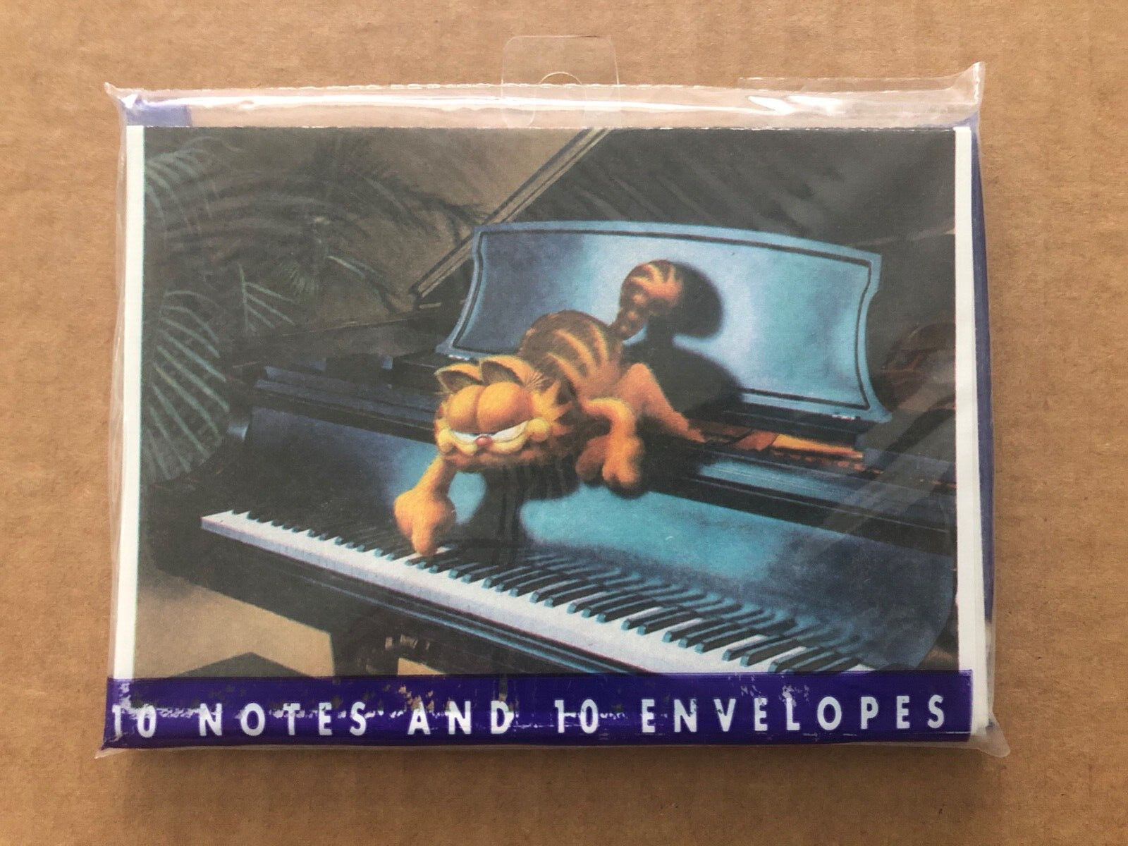 Sweet GARFIELD 1992 Mead Notes & Envelopes 10pcs JUST A NOTE Piano unopened #9