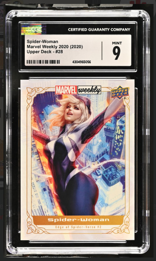 Upper Deck 2020 Spider-Woman #28 Marvel Weekly, CGC Graded 9 Mint
