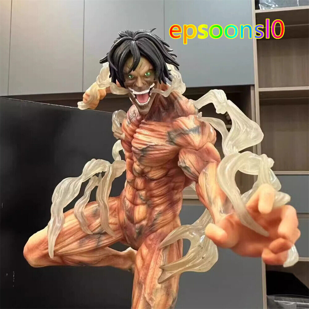 Attack on Titan 進撃の巨人 Eren Jaeger Figure Statue Collect w/ Led Model Toy 40cm