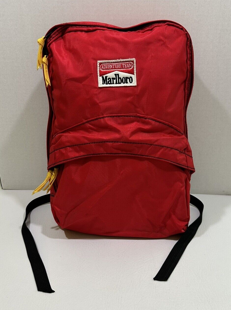 Vintage Marlboro Adventure Team Red Backpack 16in 1990s EUC