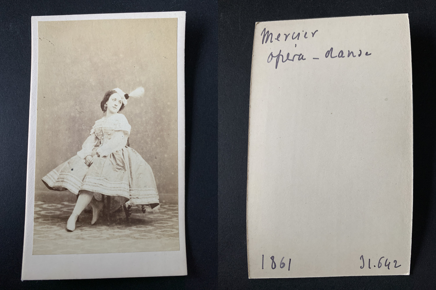 Disderi, Paris, Pauline Mercier, Vintage Opera Albumen Print CDV. Disdé Archive