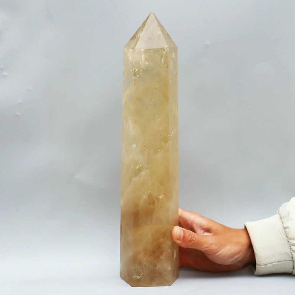 5.3lb Natural Polished Smokey Quartz Crystal Stone Obelisk Wand Point Healing