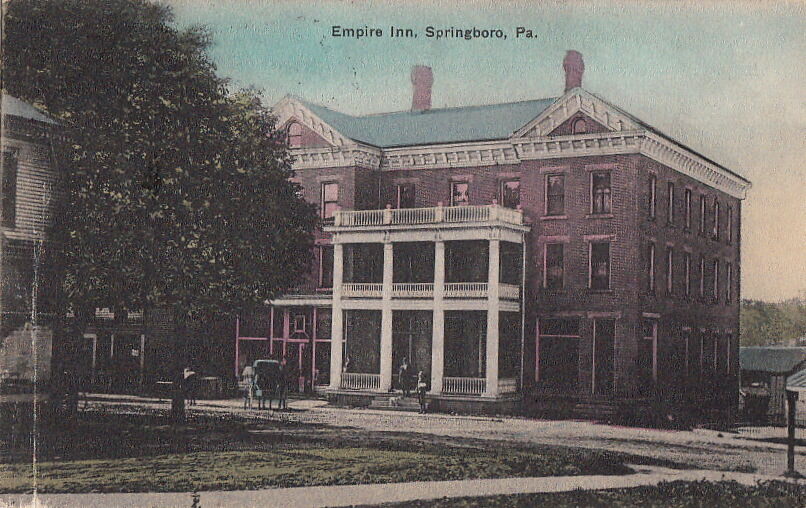 Postcard Empire Inn Springboro PA 