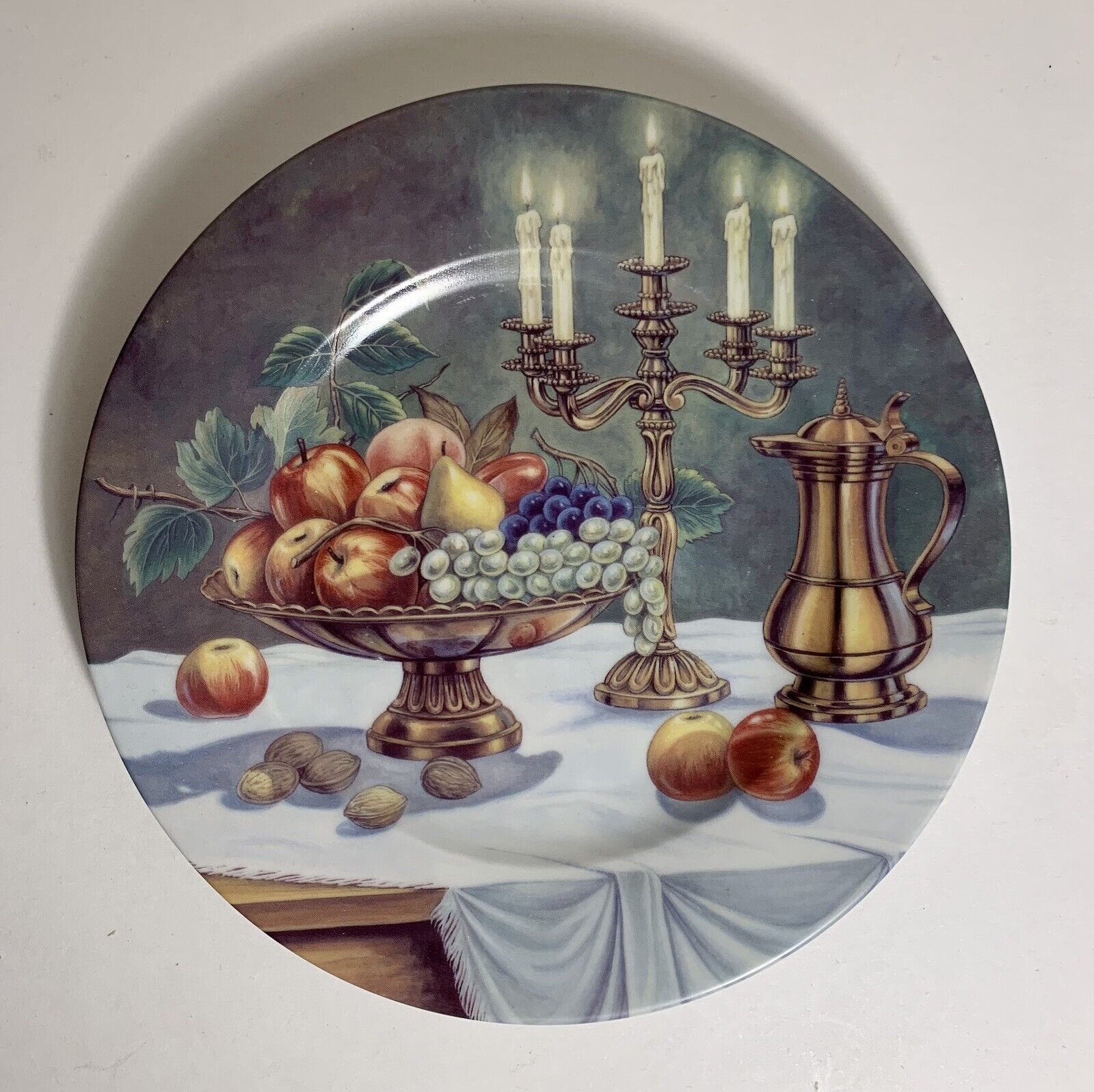 Vintage Lazeyras Limoges France Porcelain Plate Still Life with Fruit  7 1/4\
