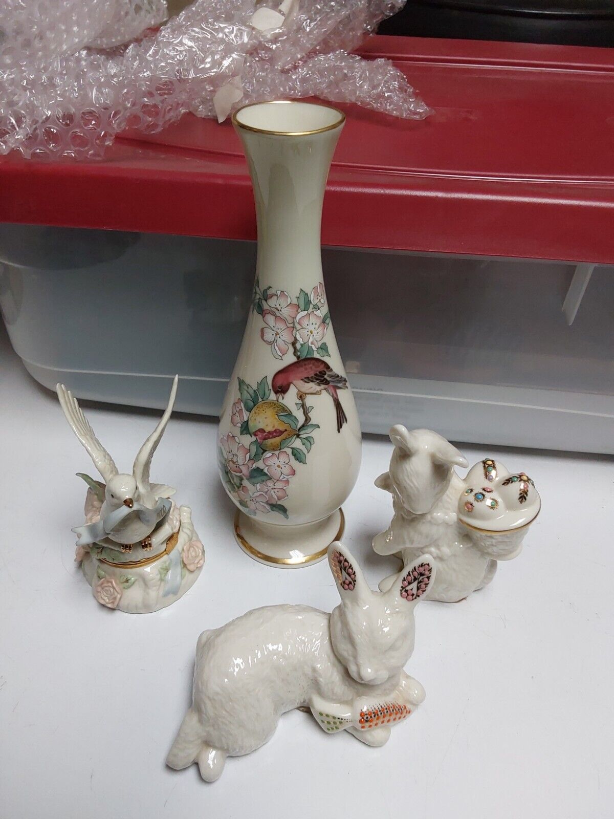 LENOX Decorative Collectible Porcelain Figurines And Vase LOT