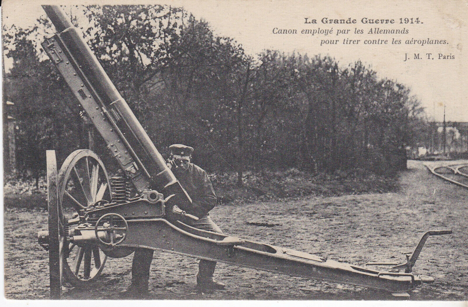  CPA THE GREAT WAR 1914 CANON USED BY THE GERMAN TO SHOOT AGAINST THE