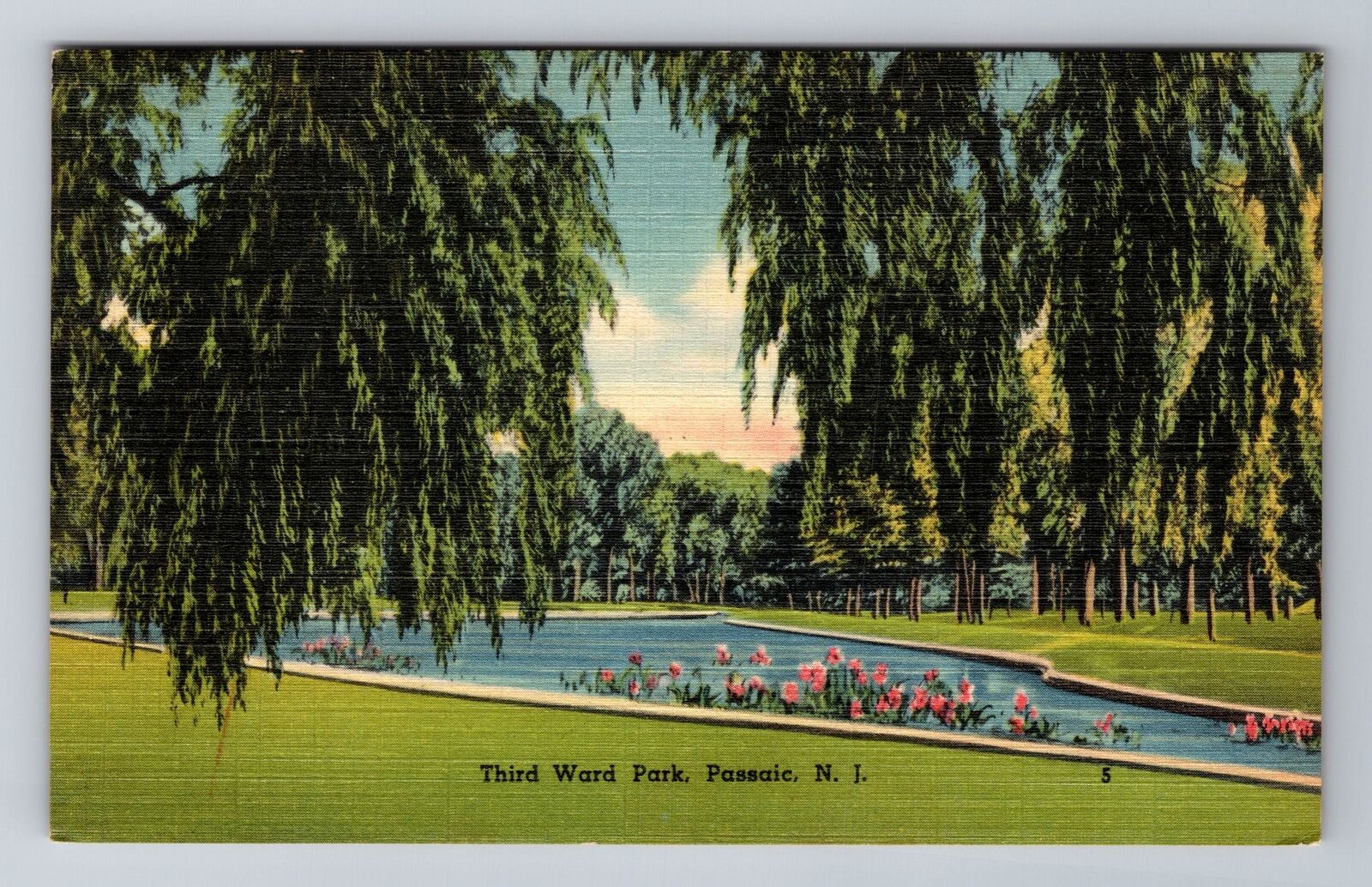 Passaic NJ-New Jersey, Third Ward Park, c1953 Antique Vintage Souvenir Postcard