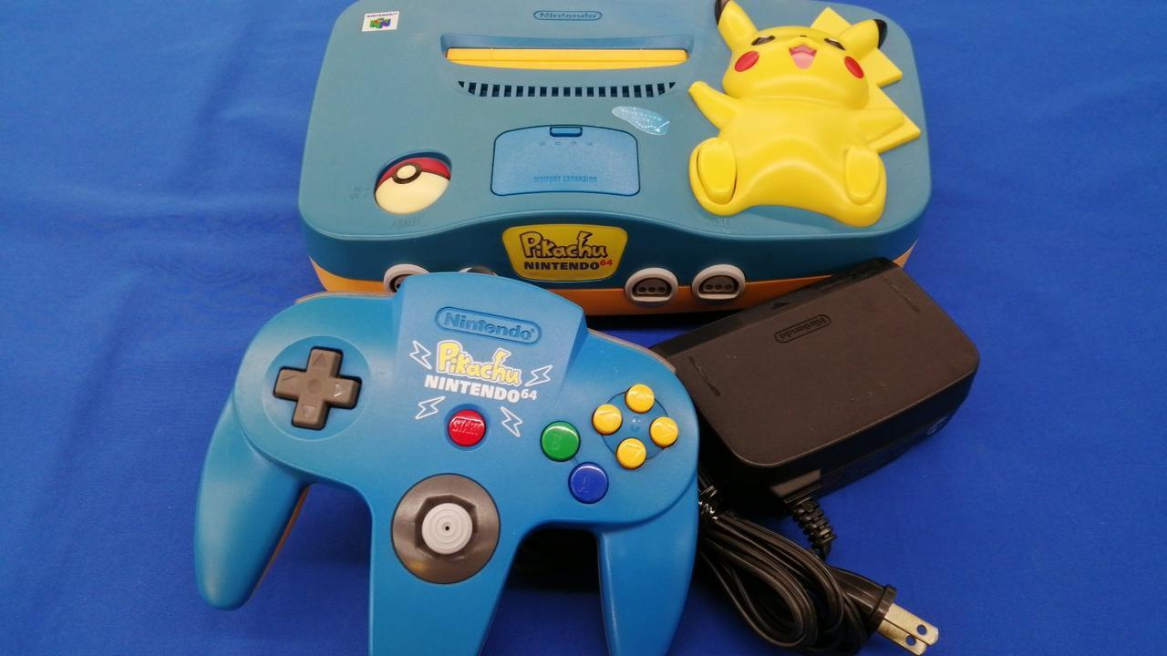 It s Pikachu s version of the Nintendo 64  Model No.  NUS 101 NINTENDO 0319F