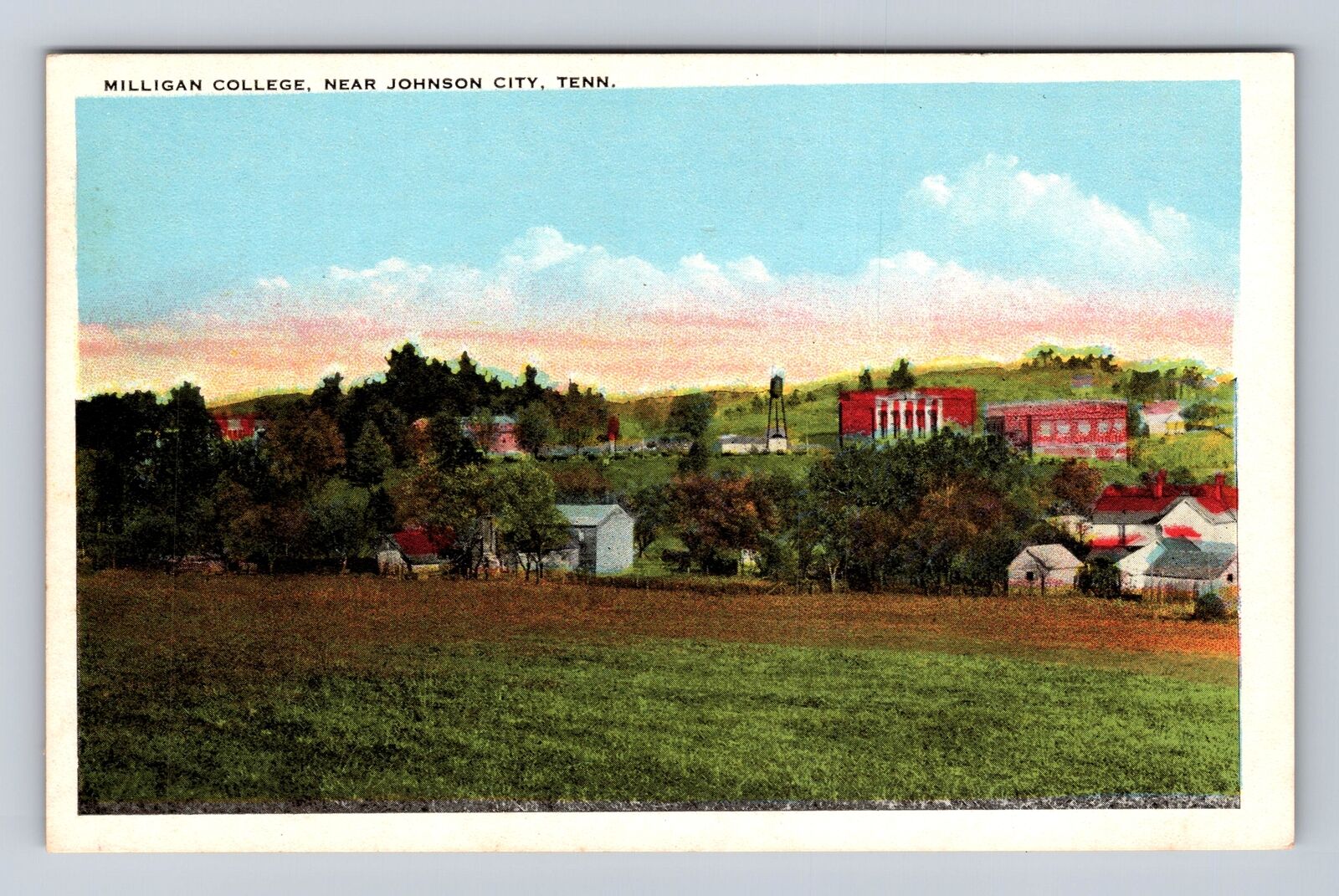 Johnson City TN-Tennessee, Milligan College, Antique, Vintage Souvenir Postcard