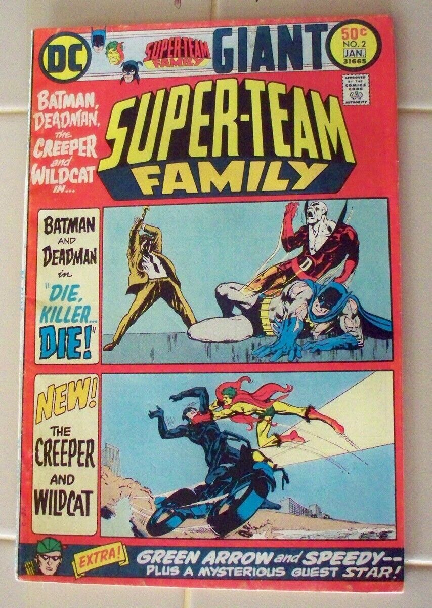 DC Super-Team Family #2 1975 Giant Comic Batman /Wildcat /Green Arrow/Deadman +