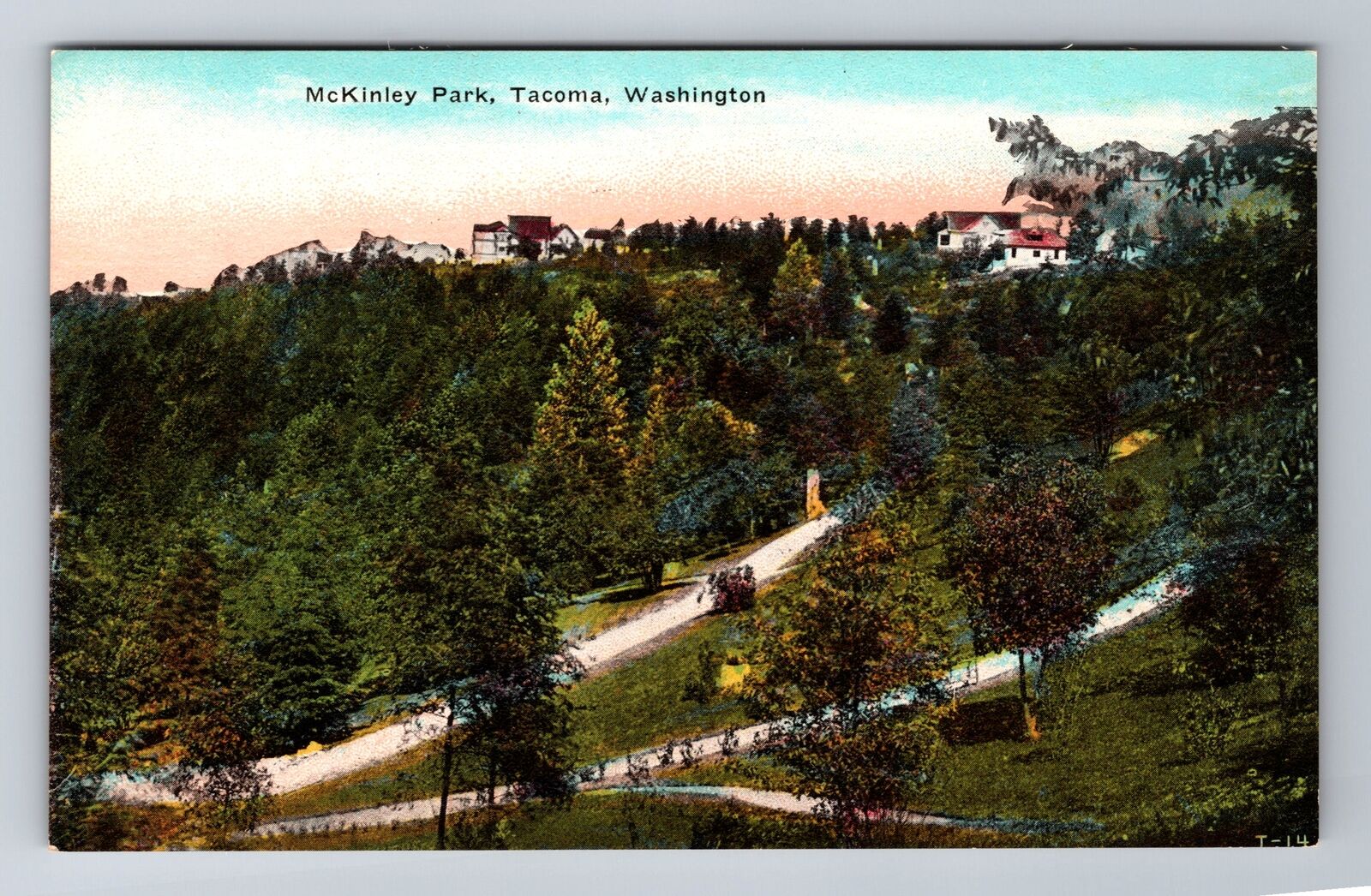 Tacoma WA-Washington, McKinley Park, Antique Vintage Souvenir Postcard