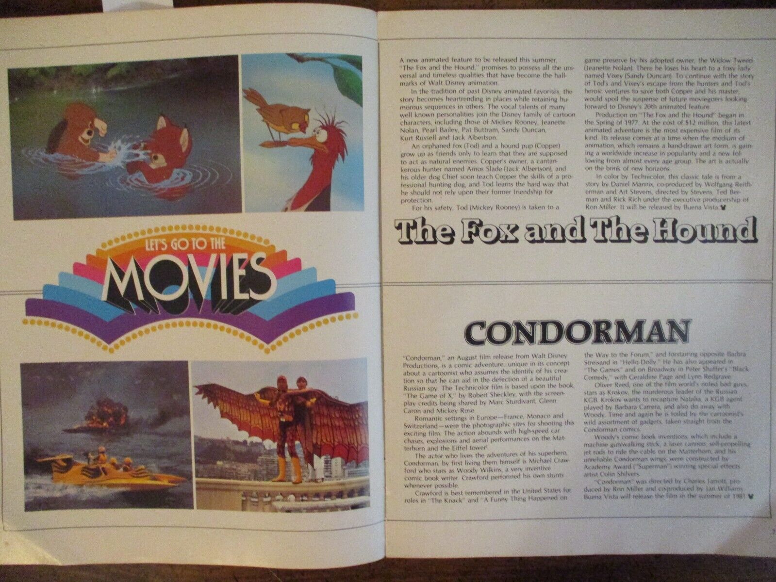 Su-1981 Disney News Mag(THE FOX AND THE HOUND/CONDORMAN/SHOWBIZ IS/GERT SCHELVIS
