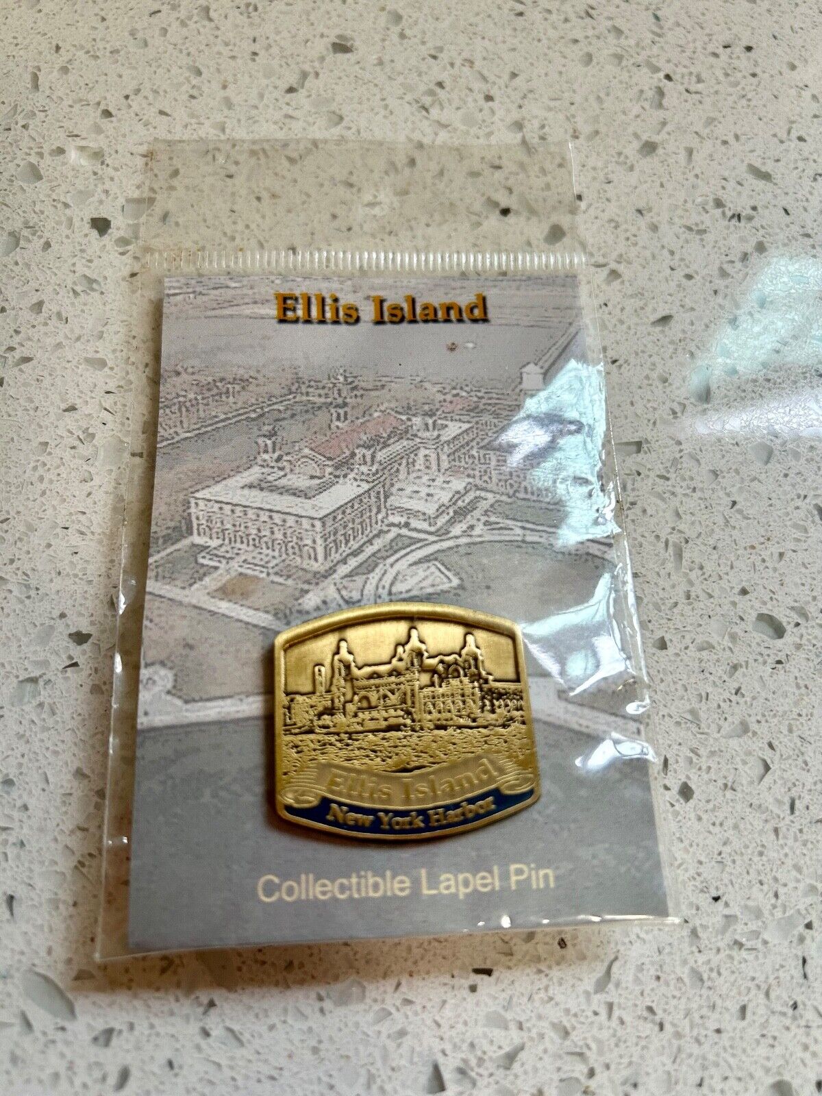Ellis Island New York Harbor Collectible Lapel Pin - In Package Unopened - NICE