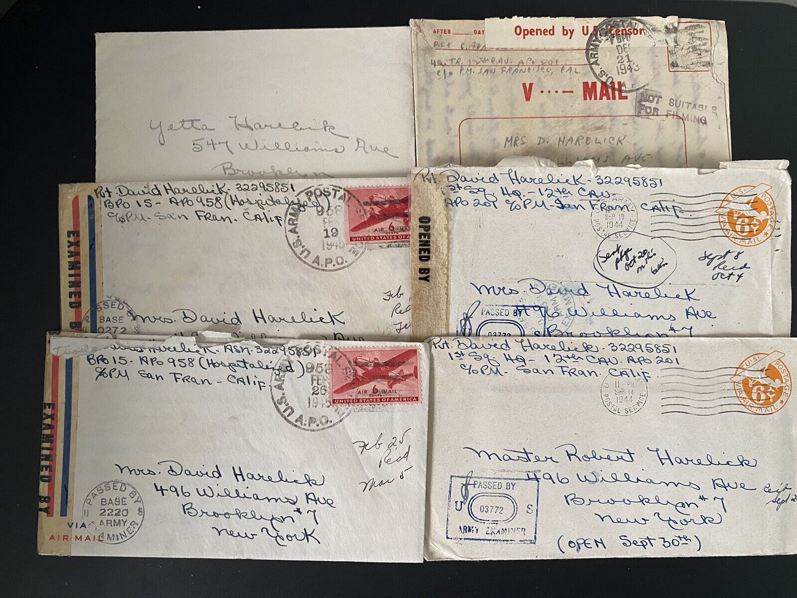 WW2 Love letters from Jewish Soldier to His Wife, 1944-1945, A