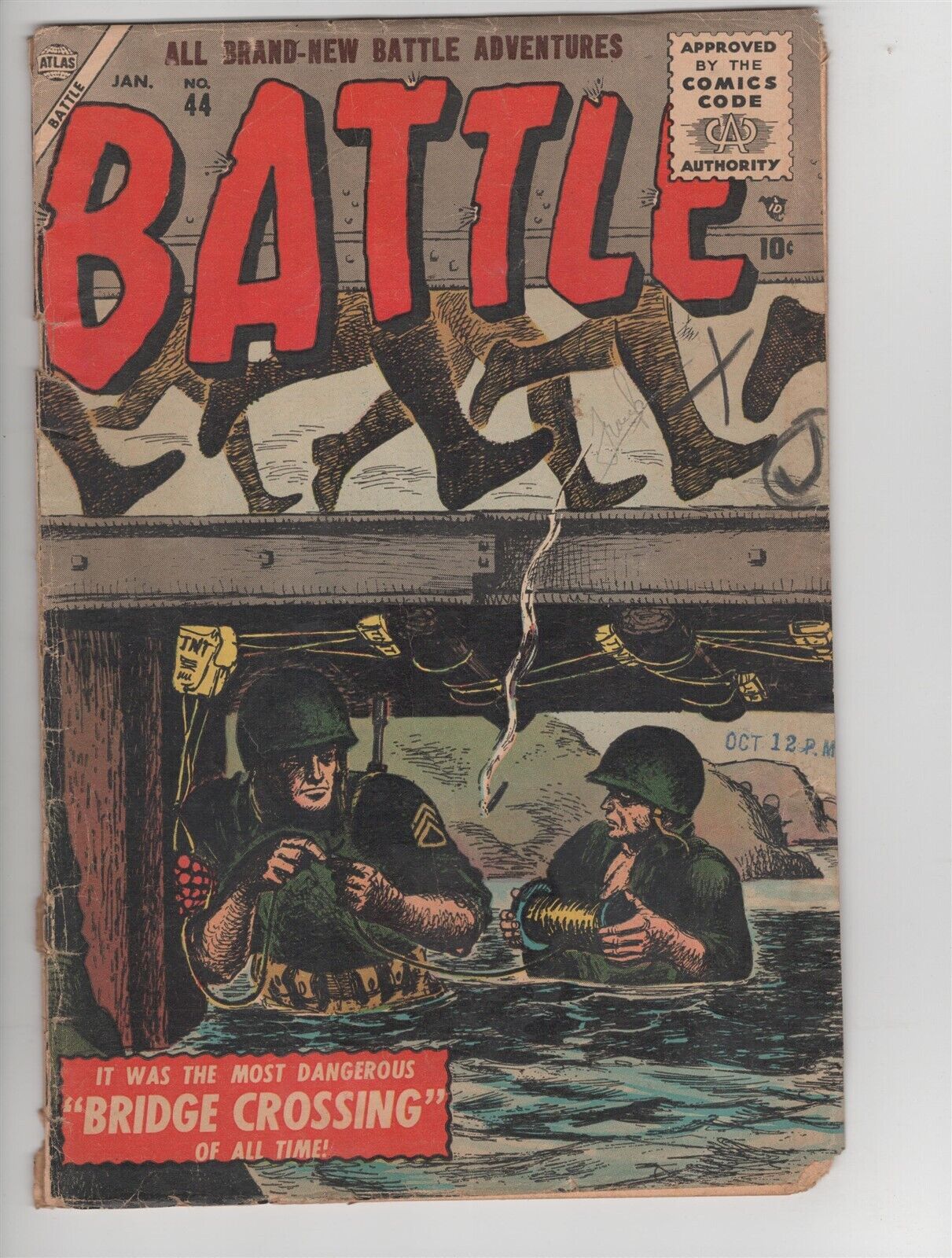 Battle #44 GD- Heck Sinnott Ayers Napoleon's Retreat War Store Marking 1956