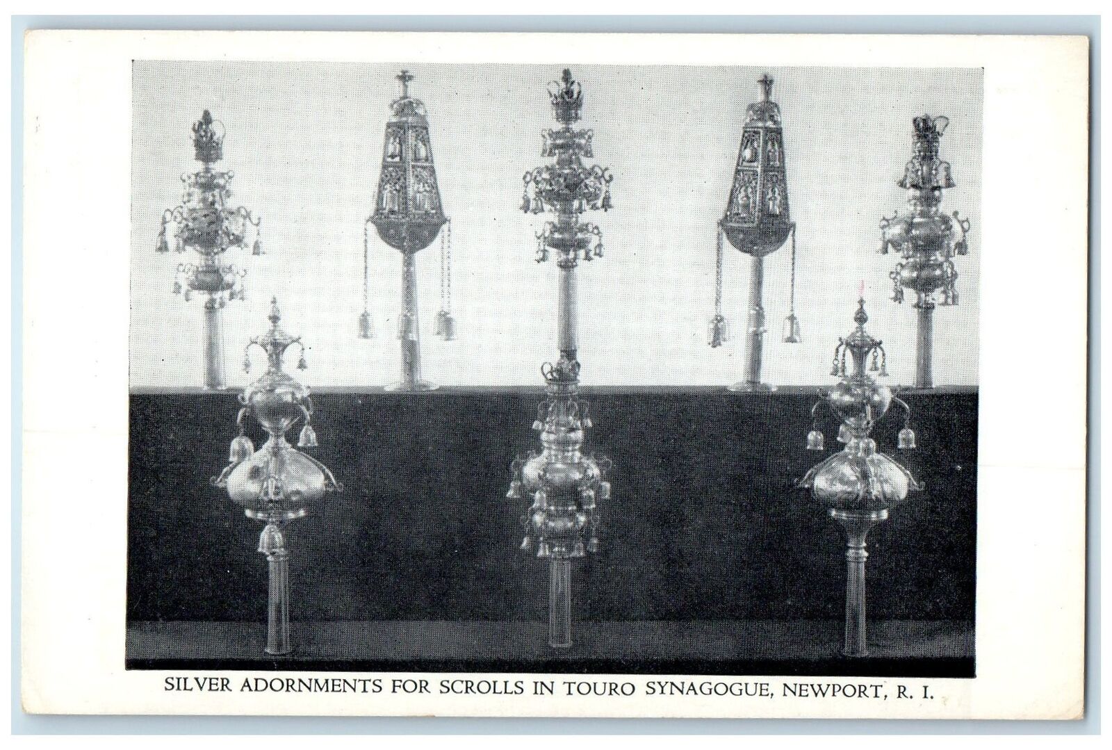 c1920\'s Silver Adornments For Scrolls In Touro Synagogue Newport RI Postcard