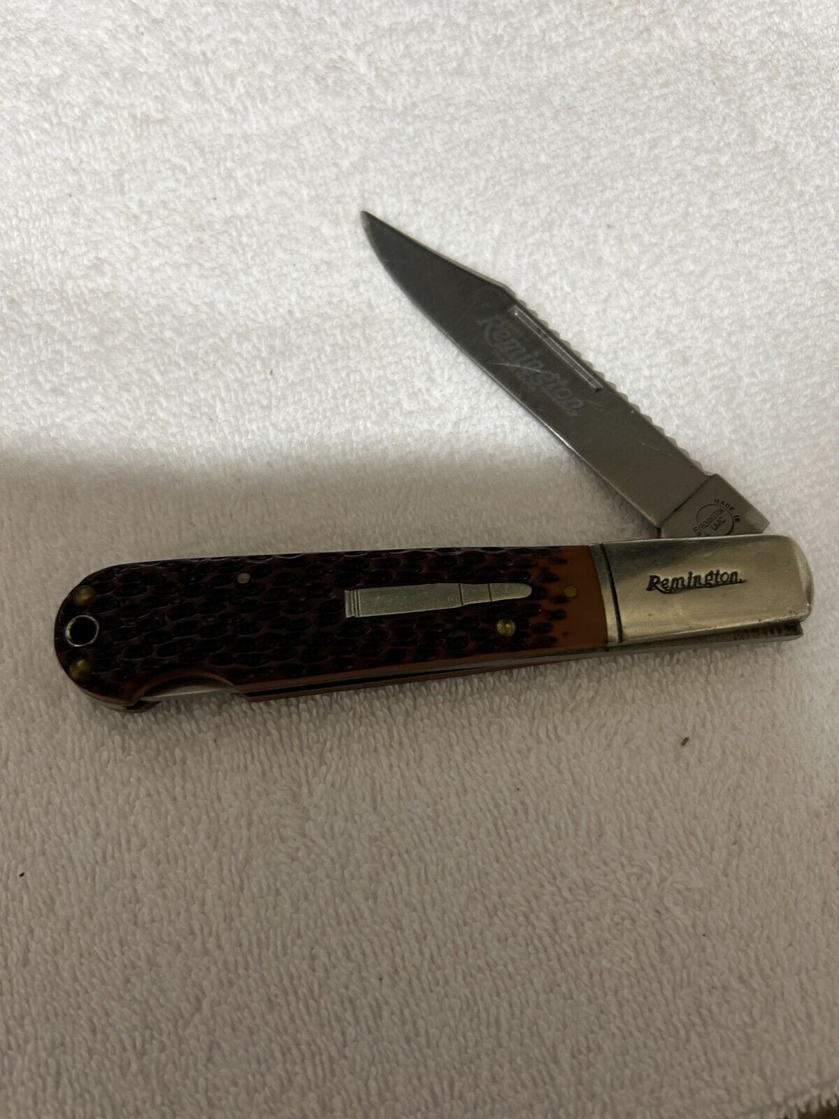 VINTAGE 2000 REMINGTON R1630 SINGLE BLADE LOCKBACK NAVIGATOR BULLET POCKET KNIFE