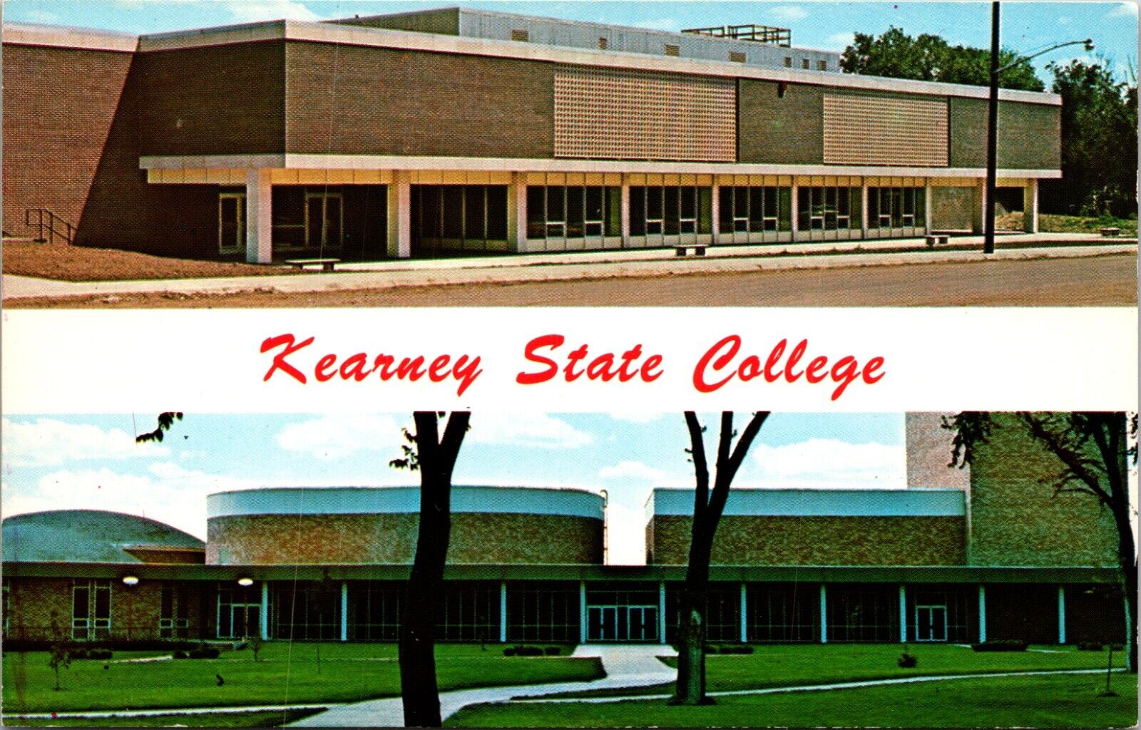 Food Ctr & Fine Arts Bldg Kearney State College Kearney Nebraska NE Postcard L61