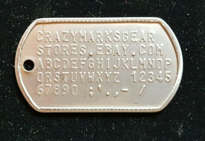 Dog Tag (ONE) NOT Tags Custom Embossed STAINLESS STEEL USA by Military Veteran