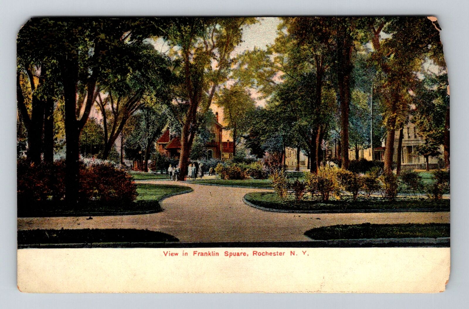 Rochester NY-New York, Franklin Square, c1908 Vintage Souvenir Postcard