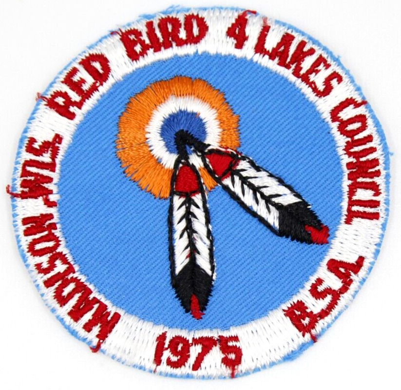1975 Camp Red Bird Patch Four Lakes Council Boy Scouts BSA Madison WI