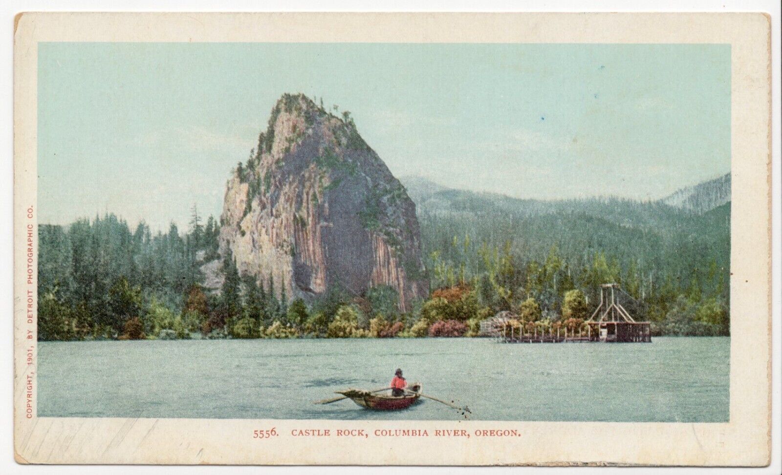 Castle Rock Columbia River Paddle Boat Oregon OR Unposted Undivided Postcard