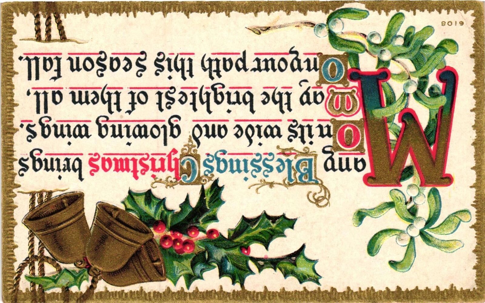 Vintage Postcard- Vintage Christmas Greeting Postcard