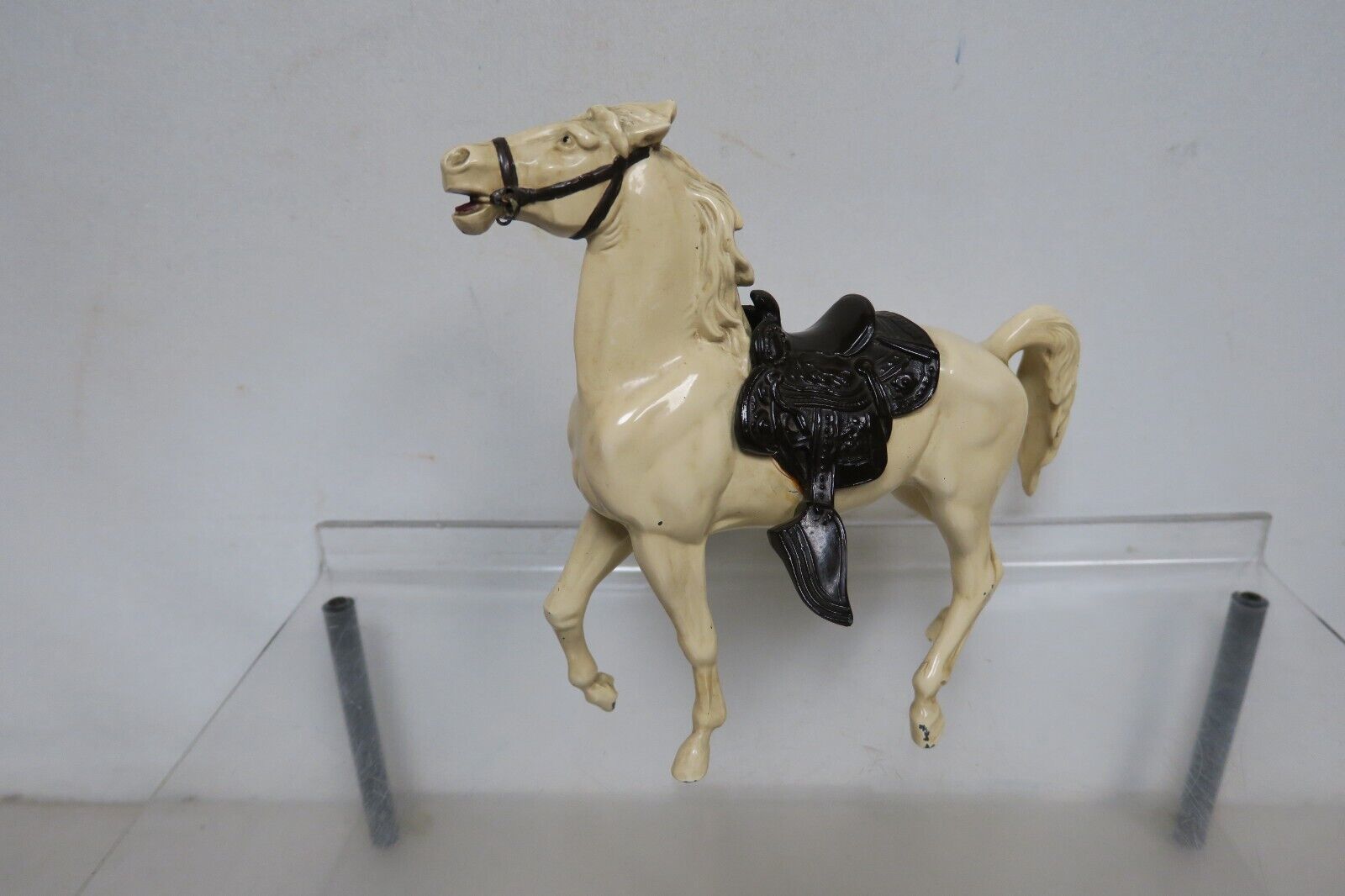 Vintage K & O Co. Metal Horse Painted Figurine w/Saddle Statue